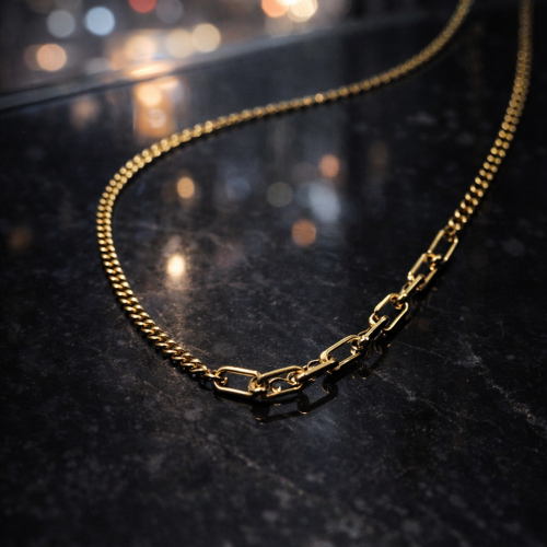 Halka Zincir Formlu Kolye