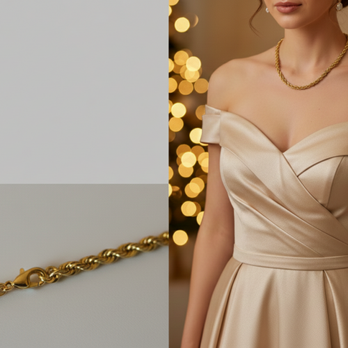 Klasik Burgu Model Elegant Kolye