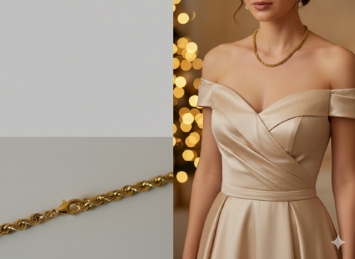 Klasik Burgu Model Elegant Kolye