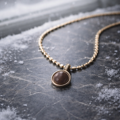 Oval FormluTaşlı Kolye