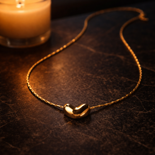 V Kesim (Chevron) Baget Taşlı Kolye 