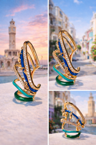 Çok Bantlı Renkli Earcuff